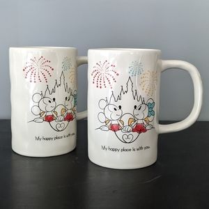 "My happy place is with you" Disney Mugs